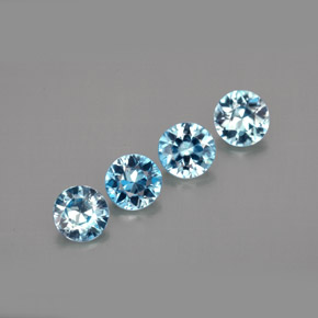 1.83 ct Blue Zircon Stone, Natural Zircon in Diamond-Cut Shape for Sale