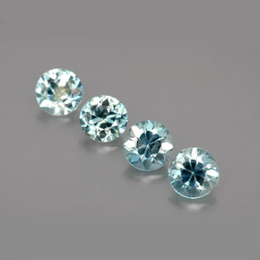 2.04 ct Blue Zircon Gemstone, Zircon Gem in Diamond-Cut Shape for Sale.