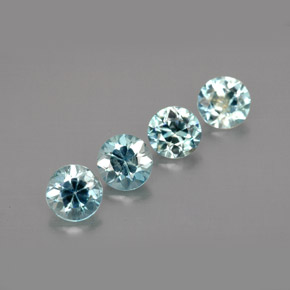 2.04 ct Blue Zircon Stone, Natural Zircon in Diamond-Cut Shape for Sale