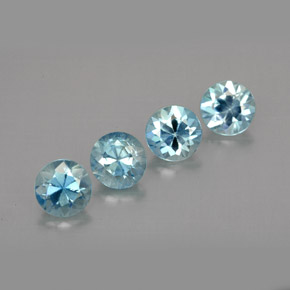 2.26 ct Blue Zircon Stone, Natural Zircon in Diamond-Cut Shape for Sale