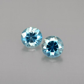 1.06 ct Blue Zircon Stone, Natural Zircon in Diamond-Cut Shape for Sale