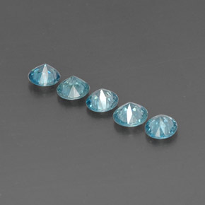 Zircon Gemstone in 4.3 mm Size for Sale, Zircon Stone in Blue Color