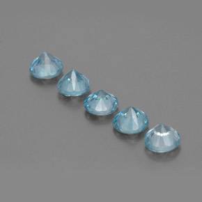 Zircon Gemstone in 3.8 mm Size for Sale, Zircon Stone in Blue Color