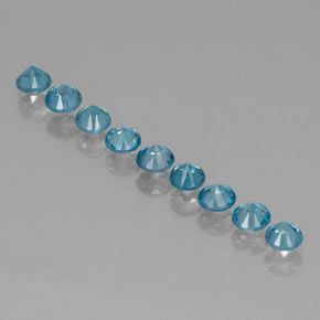 Zircon Gemstone in 3.5 mm (calibrated) Size for Sale, Zircon Stone in Blue Color