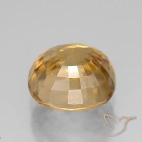 Zircon Gemstone in 10.5 x 10.1 mm Size for Sale, Zircon Stone in Medium Gold Color