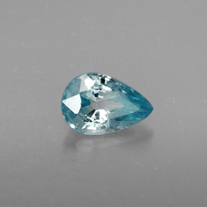 0.90 ct Blue Zircon Stone, Natural Zircon in Pear Facet Shape for Sale