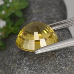 Zircon Gemstone in 10 mm (calibrated) Size for Sale, Zircon Stone in Yellow Golden Color