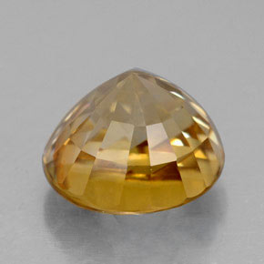 Zircon Gemstone in 10 mm (calibrated) Size for Sale, Zircon Stone in Yellow Golden Color