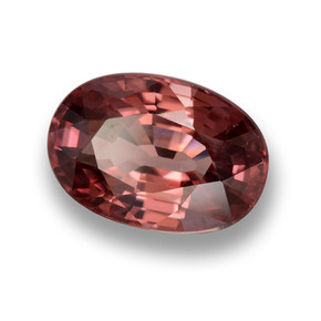 3.83 ct Red Zircon Stone, Natural Zircon in Oval Facet Shape for Sale