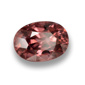 3.95 ct Red Zircon Stone, Natural Zircon in Oval Facet Shape for Sale