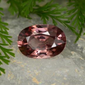 3.63 ct Red Zircon Stone, Natural Zircon in Oval Facet Shape for Sale