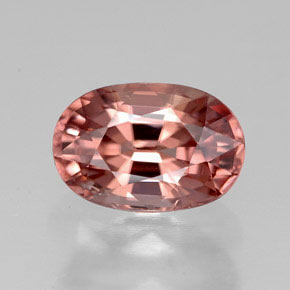 3.41 ct Orange Zircon Gemstone, Zircon Gem in Oval Facet Shape for Sale.