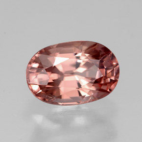 3.41 ct Orange Zircon Stone, Natural Zircon in Oval Facet Shape for Sale