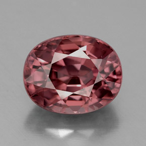 5.12 ct Pink Zircon Gemstone, Zircon Gem in Oval Facet Shape for Sale.