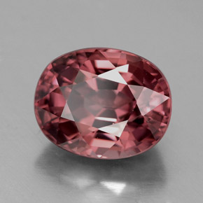 5.12 ct Pink Zircon Stone, Natural Zircon in Oval Facet Shape for Sale
