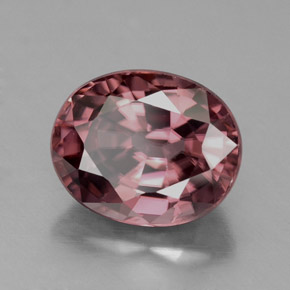 4.52 ct Pink Zircon Stone, Natural Zircon in Oval Facet Shape for Sale