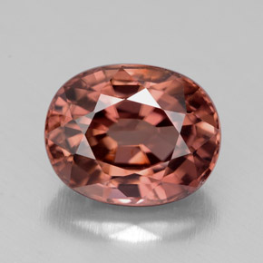 4.85 ct Pink Zircon Gemstone, Zircon Gem in Oval Facet Shape for Sale.