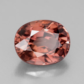 4.85 ct Pink Zircon Stone, Natural Zircon in Oval Facet Shape for Sale