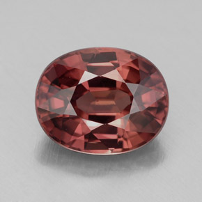 4.49 ct Pink Zircon Gemstone, Zircon Gem in Oval Facet Shape for Sale.