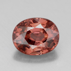 4.49 ct Pink Zircon Gemstone, Zircon Gem in Oval Facet Shape for Sale.