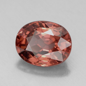 4.49 ct Pink Zircon Stone, Natural Zircon in Oval Facet Shape for Sale