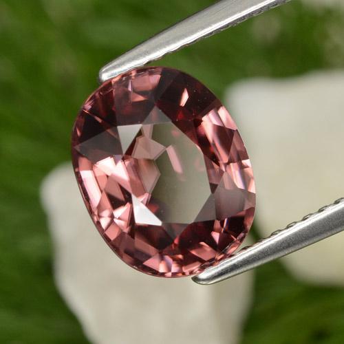 4.42 ct Red Zircon Stone, Natural Zircon in Oval Facet Shape for Sale