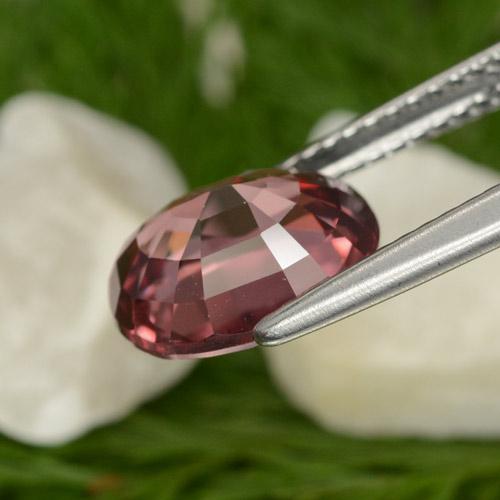 Zircon Gemstone in 10 x 8 mm (calibrated) Size for Sale, Zircon Stone in Scarlet Red Tone Color