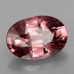 3.17 ct Pink Zircon Stone, Natural Zircon in Oval Facet Shape for Sale