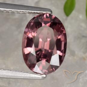 2.96 ct Red Zircon Stone, Natural Zircon in Oval Facet Shape for Sale
