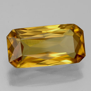 6.66 ct Yellow Zircon Stone, Natural Zircon in Octagon / Scissor Cut Shape for Sale