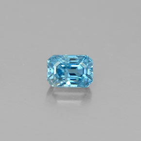 0.36 ct Blue Zircon Gemstone, Zircon Gem in Octagon Facet Shape for Sale.