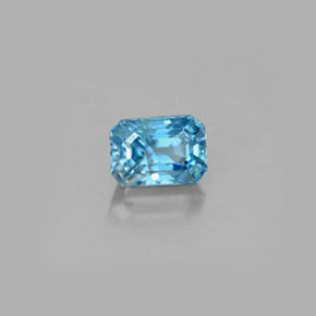 0.36 ct Blue Zircon Stone, Natural Zircon in Octagon Facet Shape for Sale