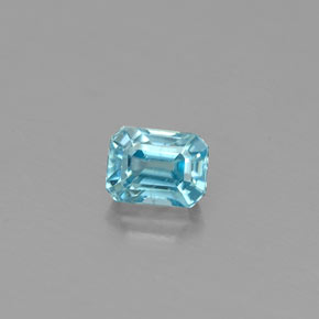 0.41 ct Blue Zircon Gemstone, Zircon Gem in Octagon Facet Shape for Sale.