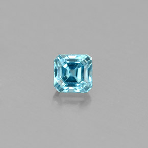 0.36 ct Blue Zircon Gemstone, Zircon Gem in Octagon Facet Shape for Sale.