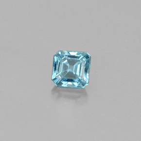0.36 ct Blue Zircon Stone, Natural Zircon in Octagon Facet Shape for Sale