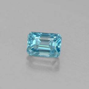 0.67 ct Blue Zircon Stone, Natural Zircon in Octagon Facet Shape for Sale
