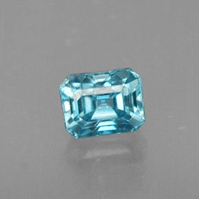 0.40 ct Blue Zircon Gemstone, Zircon Gem in Octagon Facet Shape for Sale.