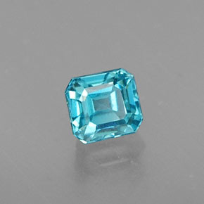 0.56 ct Blue Zircon Stone, Natural Zircon in Octagon Facet Shape for Sale