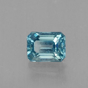 0.41 ct Blue Zircon Stone, Natural Zircon in Octagon Facet Shape for Sale