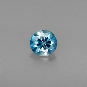 0.49 ct Blue Zircon Gemstone, Zircon Gem in Diamond-Cut Shape for Sale.