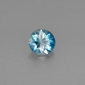 0.49 ct Blue Zircon Stone, Natural Zircon in Diamond-Cut Shape for Sale