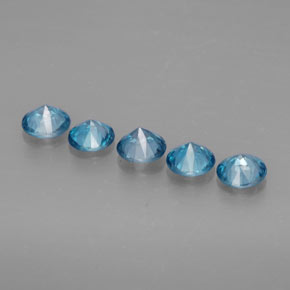 Zircon Gemstone in 4.6 mm Size for Sale, Zircon Stone in Blue Color