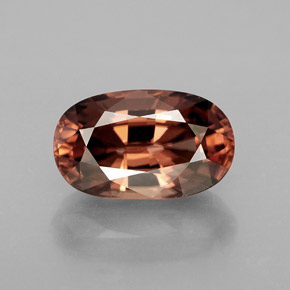 4.69 ct Orange Zircon Gemstone, Zircon Gem in Oval Facet Shape for Sale.