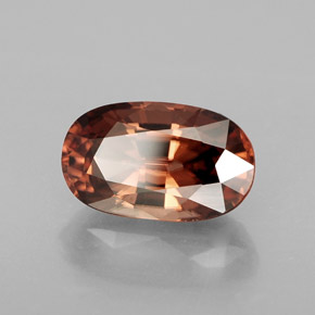 4.69 ct Orange Zircon Stone, Natural Zircon in Oval Facet Shape for Sale