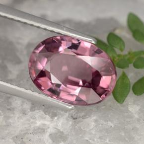 4.18 ct Pink Zircon Stone, Natural Zircon in Oval Facet Shape for Sale