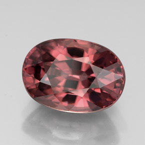 4.93 ct Pink Zircon Stone, Natural Zircon in Oval Facet Shape for Sale