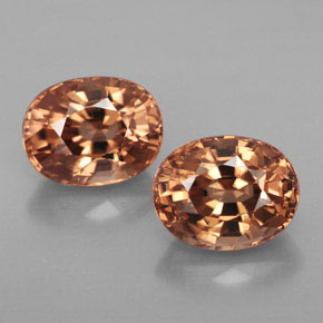 7.06 ct Orange Zircon Gemstone, Zircon Gem in Oval Facet Shape for Sale.