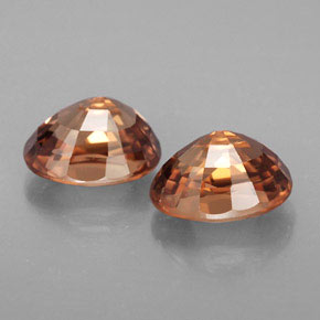 Zircon Gemstone in 9 x 7 mm (calibrated) Size for Sale, Zircon Stone in Rose Orange Color