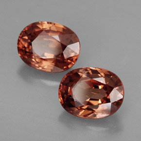 6.48 ct Orange Zircon Stone, Natural Zircon in Oval Facet Shape for Sale
