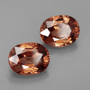 6.26 ct Orange Zircon Stone, Natural Zircon in Oval Facet Shape for Sale